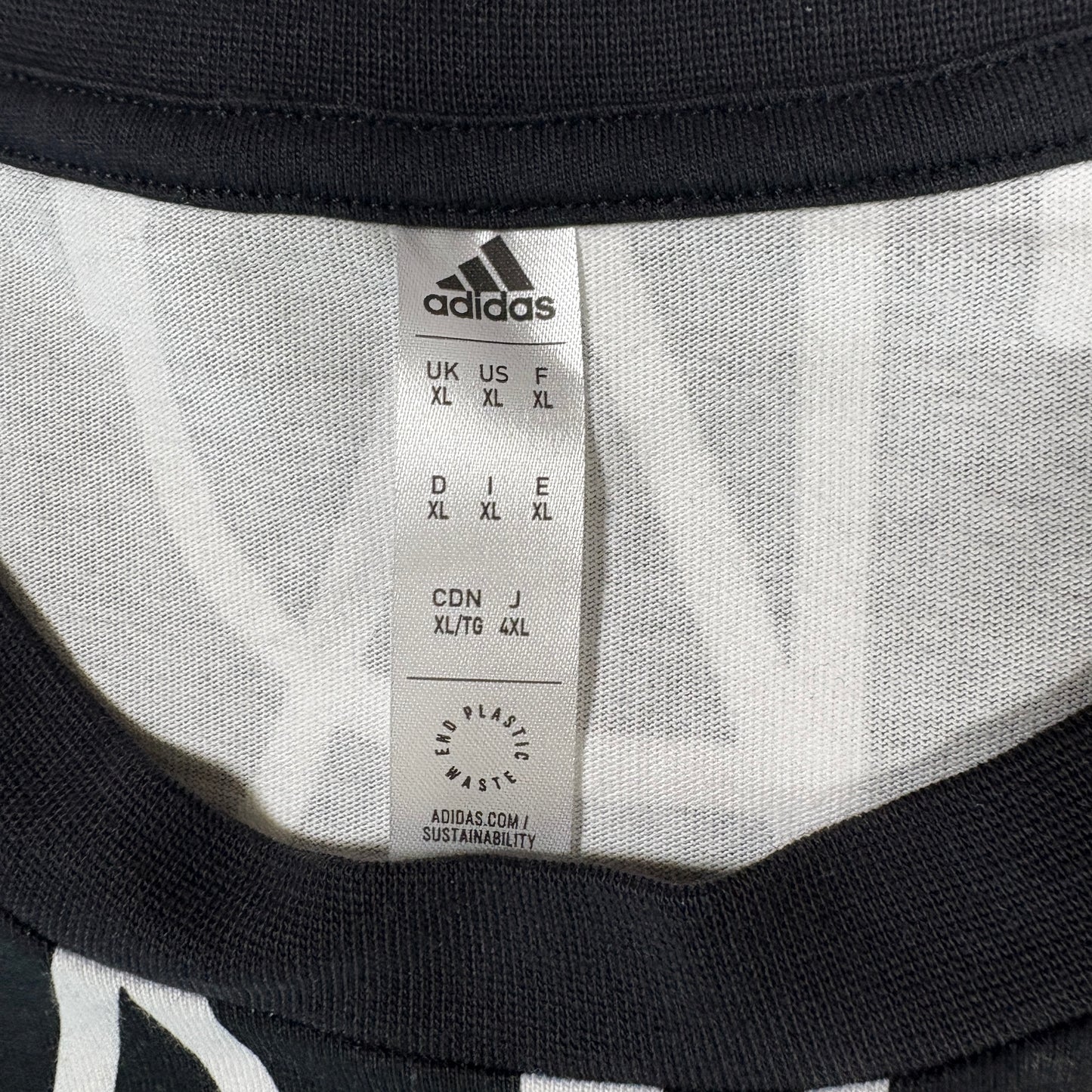 Adidas Mens XL T Shirt Black White Graphic Logo Tee NWOT All Over Print