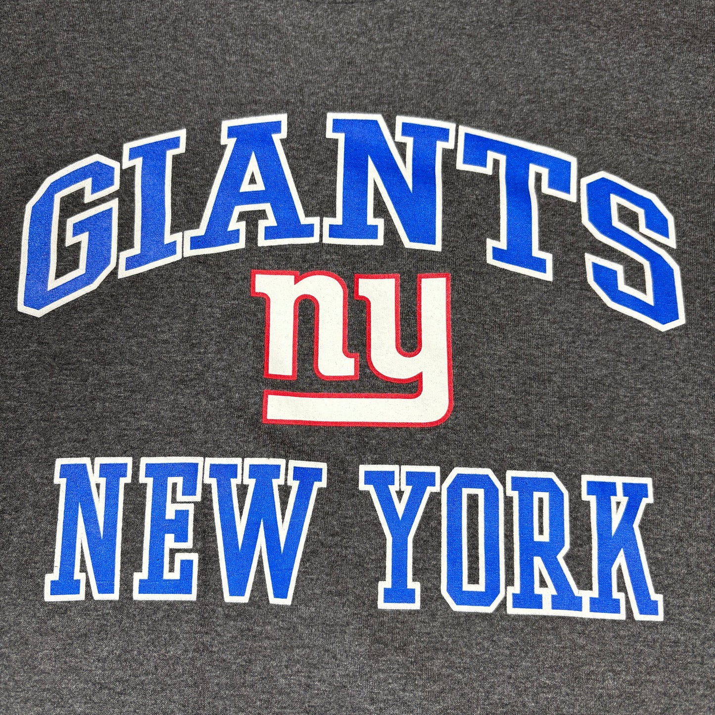 NFL Team Apparel Mens XL New York Giants T Shirt Gray Blue Logo Football Tee