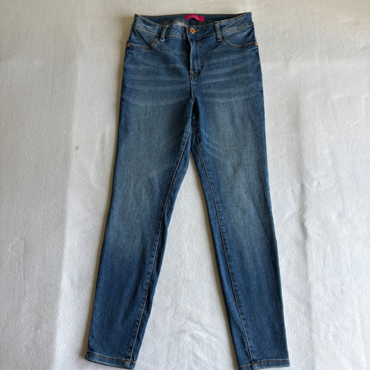 Till Mintage Womens 7 Skinny Stretch Jeans Blue Denim Mid Rise Casual Y2K Street