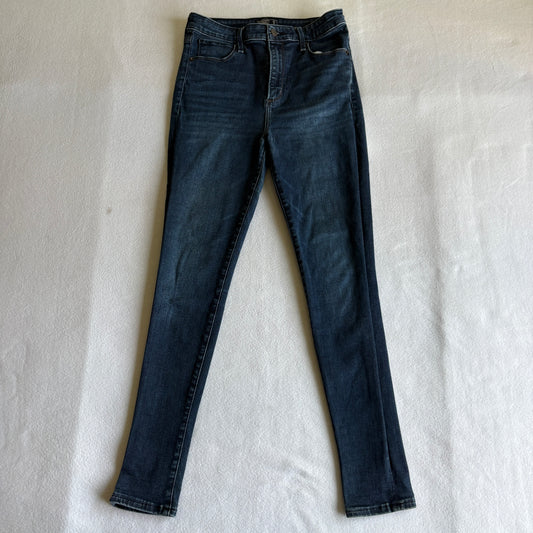 Abercrombie Fitch Womens 27x28 Simone High Rise Super Skinny Blue Jeans Fit Dark