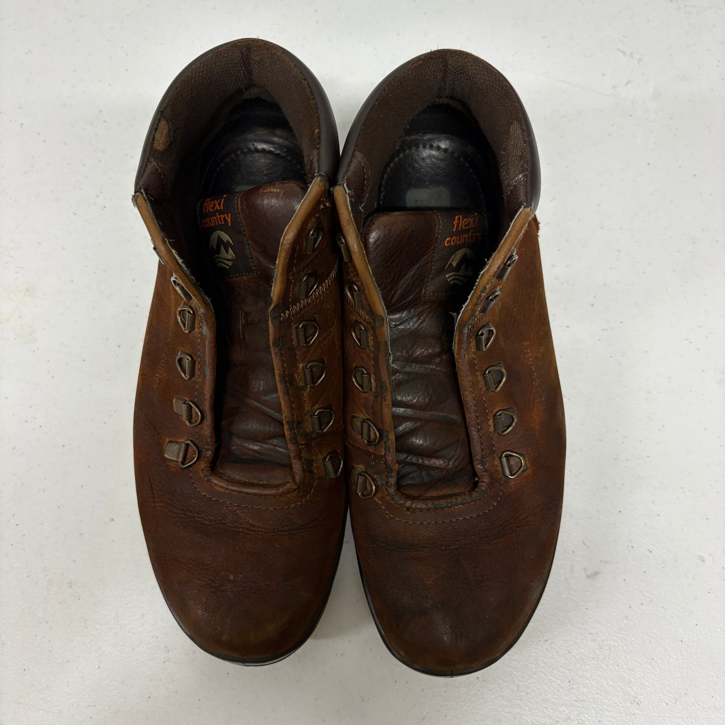Flexi Country Leather Hiking Boots Womens 7.5 Brown Outdoor Ankle Shoes