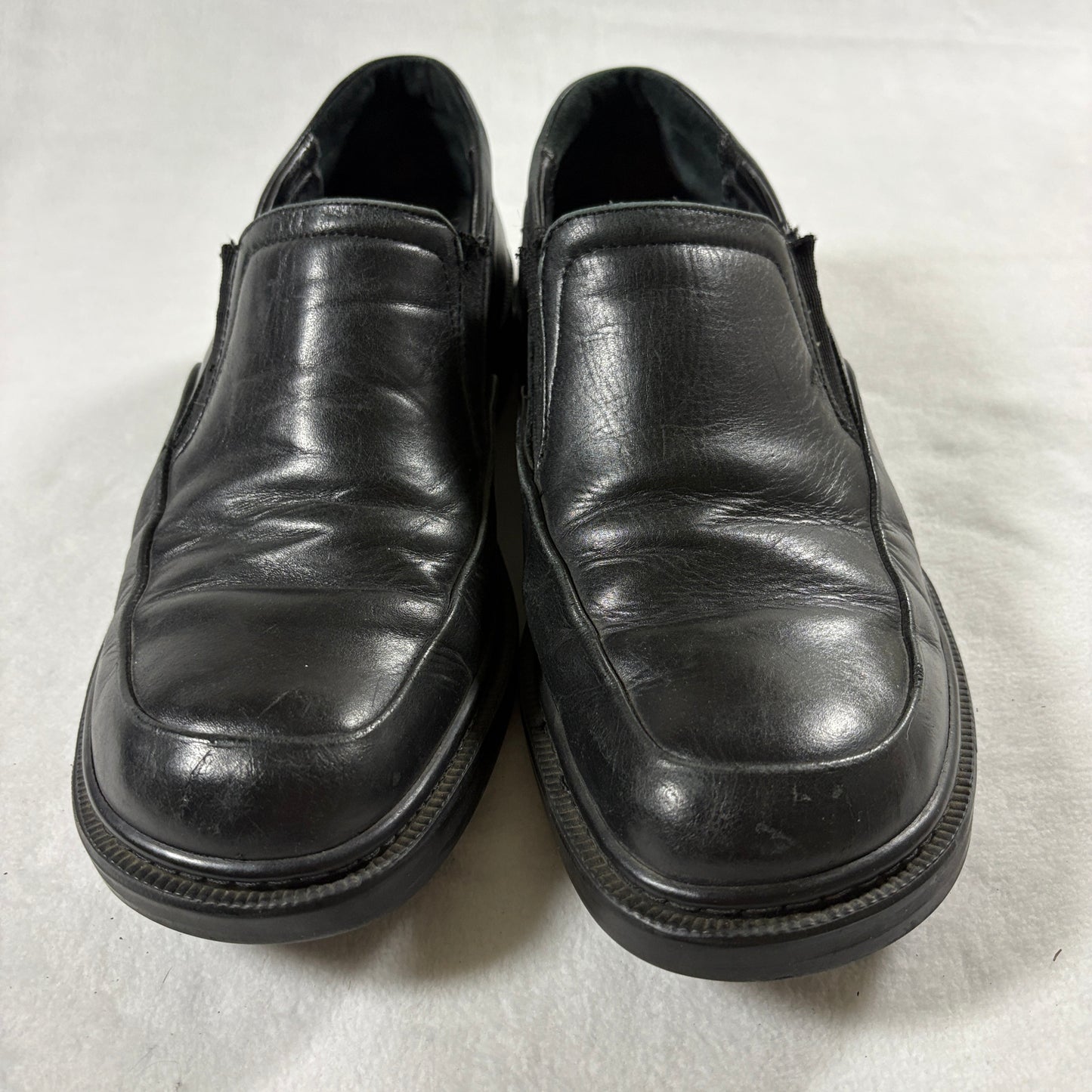 Bostonian Leather Slip On Loafers Dress Shoes Black Mens 9.5M Italy Skywalker