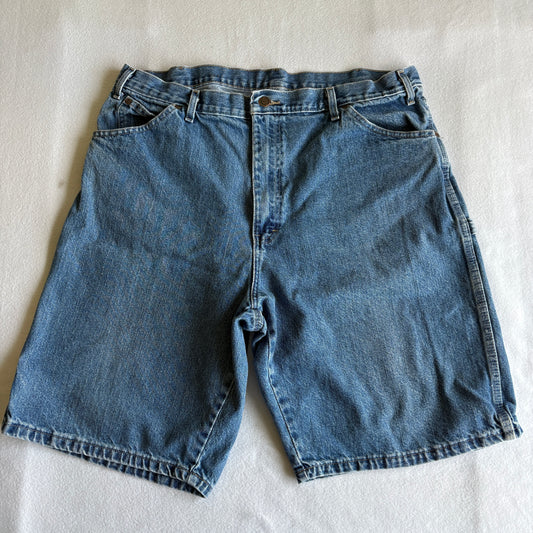 Dickies Mens 40 Denim Carpenter Shorts Baggy Workwear Y2K 90s Blue Vintage Fits