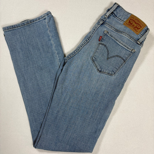 Levis Womens Jeans 25x30 Light Wash Straight Leg Denim Y2K 90s Grunge Vintage