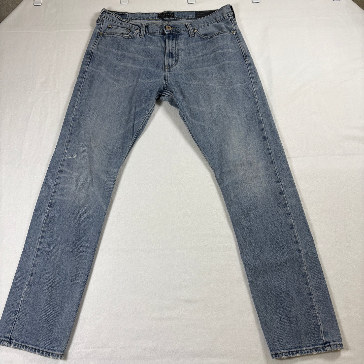 Bullhead Denim Co Skinny Jeans Mens 33x32 Light Wash Vintage Y2K Grunge Street