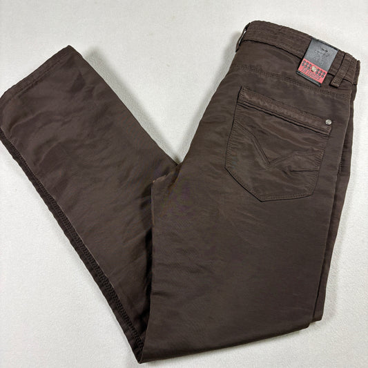 TM Exposure Mens Pants 32x30 Brown Slim Fit Cotton Blend Casual Streetwear