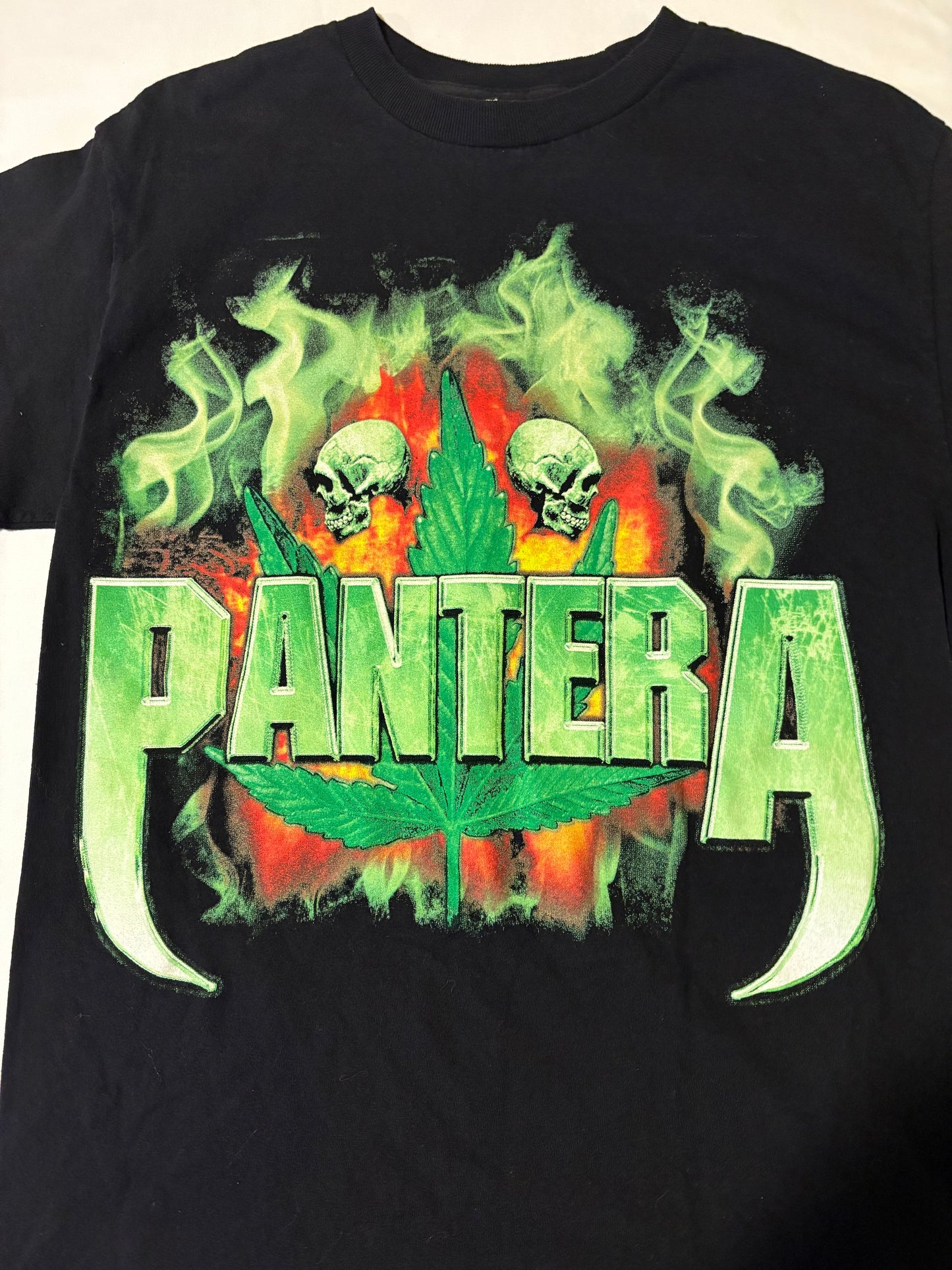 Pantera T-Shirt Small Alstyle Double Sided Skull Weed Leaf Flame Graphic Tee Black