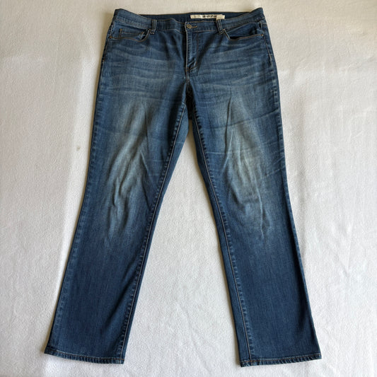 DKNY Jeans Womens 36x28 Blue Straight Stretch Denim Y2K Casual Retro Fit Style