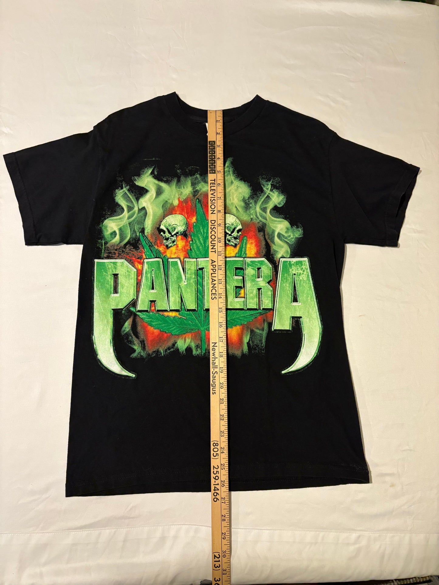 Pantera T-Shirt Small Alstyle Double Sided Skull Weed Leaf Flame Graphic Tee Black