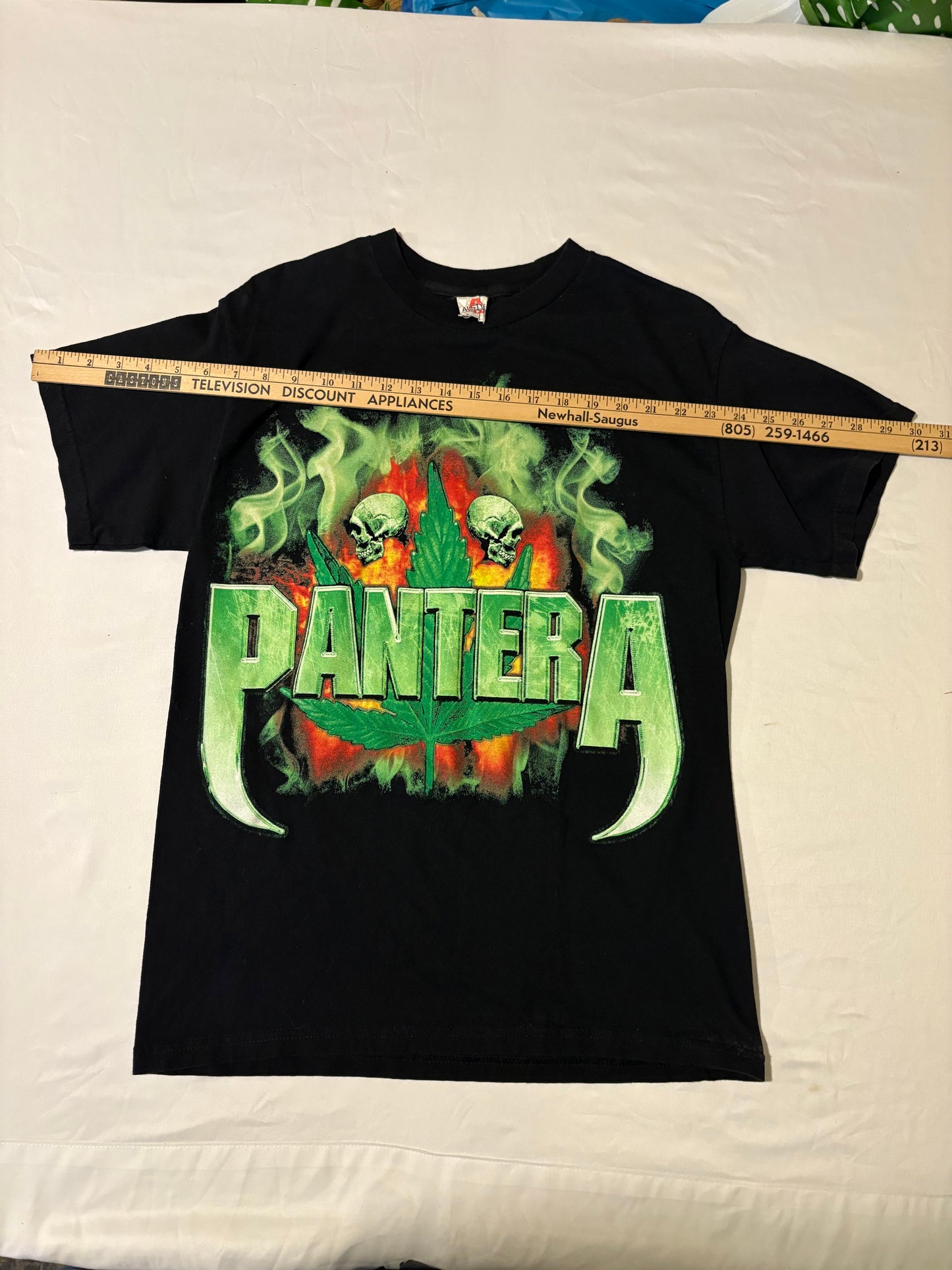 Pantera T-Shirt Small Alstyle Double Sided Skull Weed Leaf Flame Graphic Tee Black