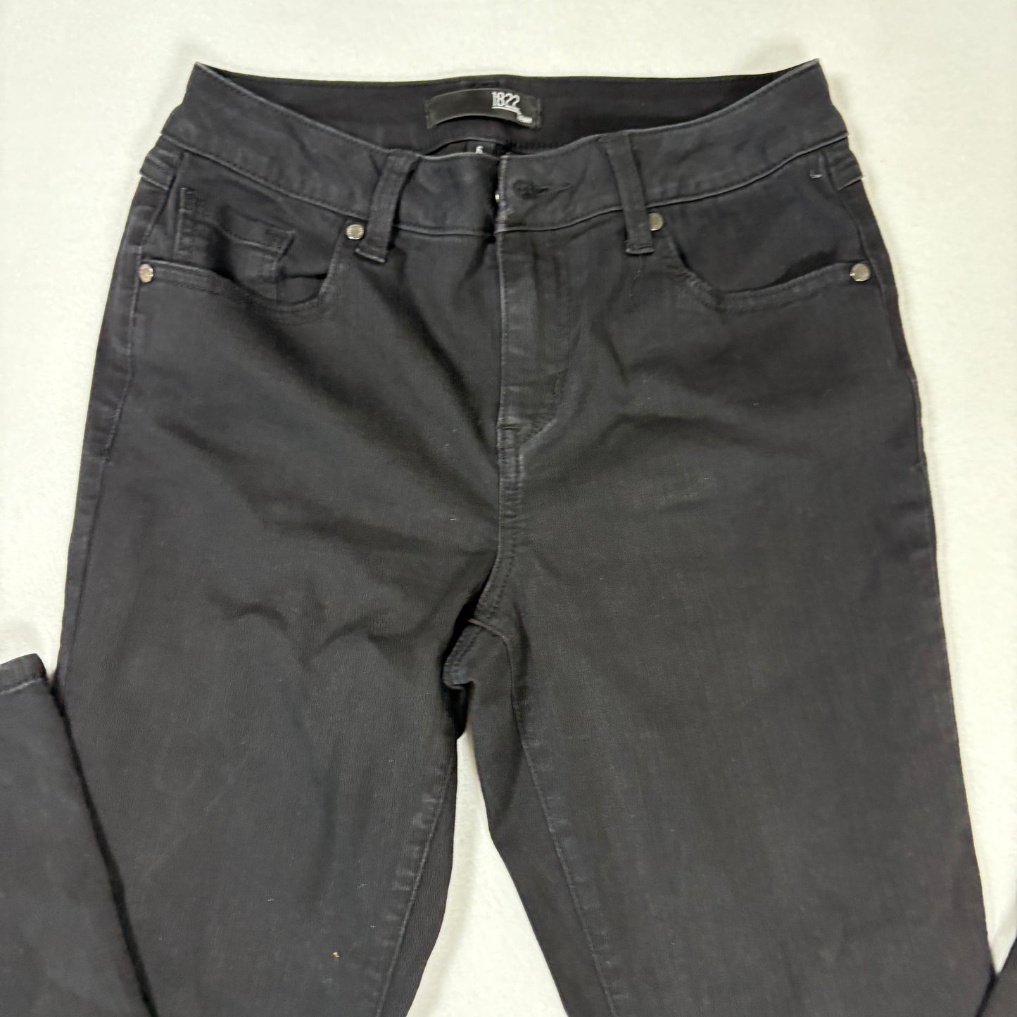 1822 Denim Womens Black Jeans Size 6 High Rise Stretch Skinny Y2K 90s Grunge