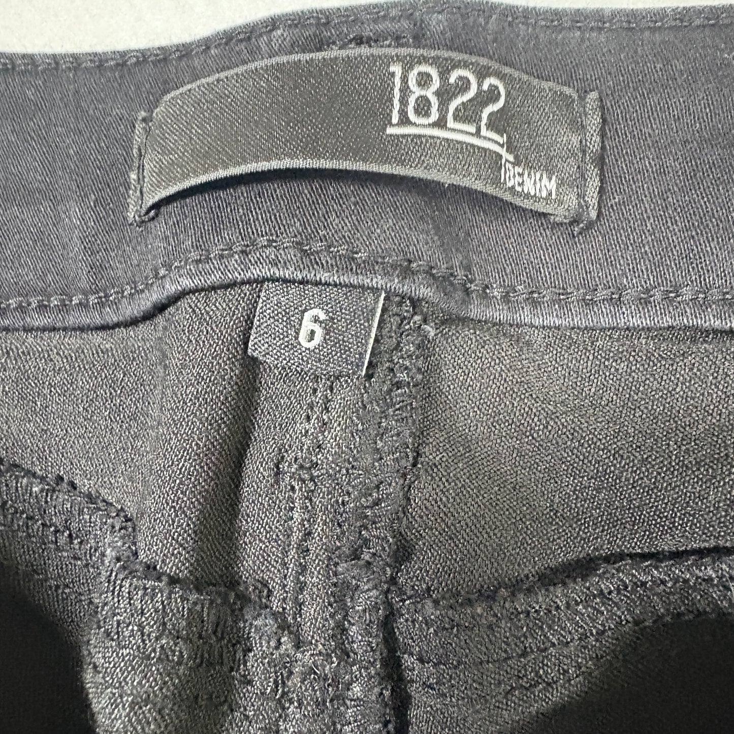 1822 Denim Womens Black Jeans Size 6 High Rise Stretch Skinny Y2K 90s Grunge