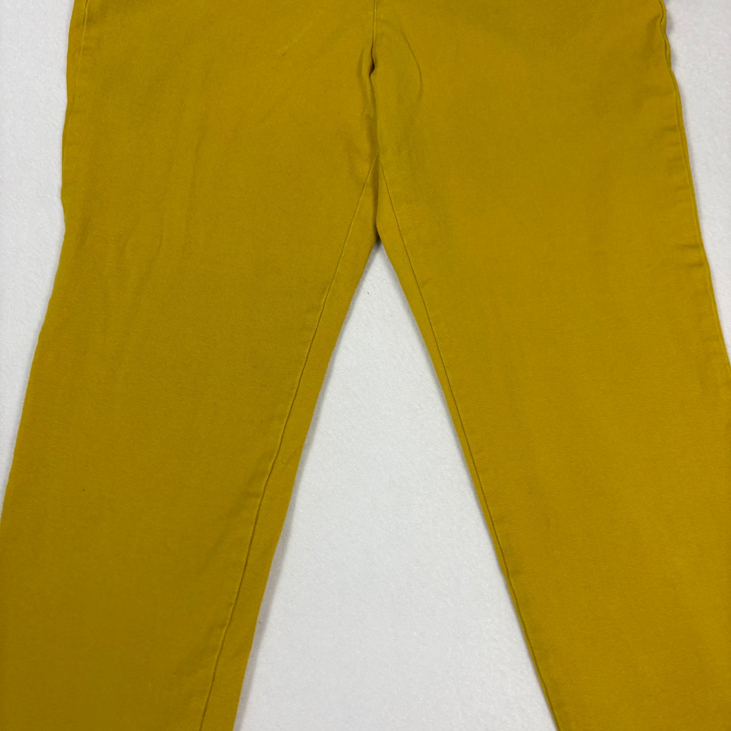 Old Navy Womens Pixie Pants Size 6 Mustard Yellow Mid Rise Slim Fit Stretch Chino