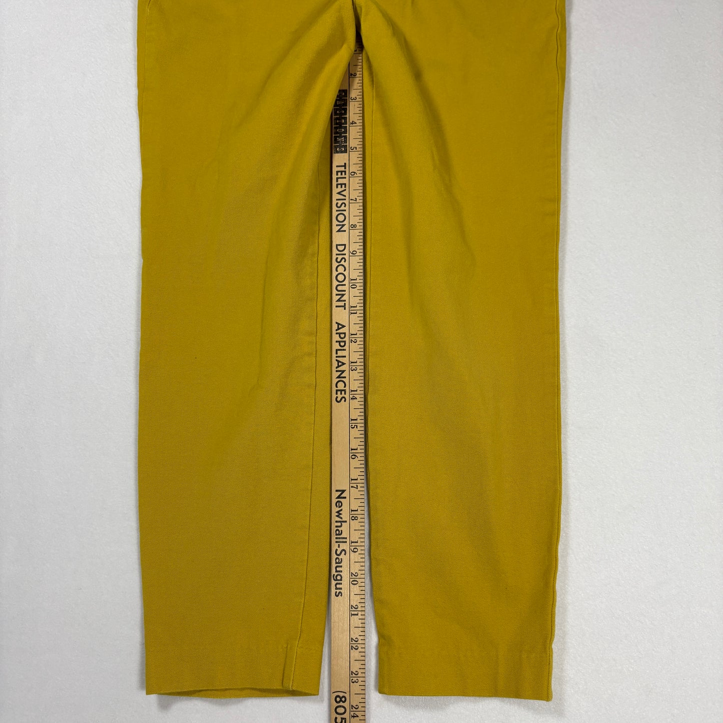 Old Navy Womens Pixie Pants Size 6 Mustard Yellow Mid Rise Slim Fit Stretch Chino