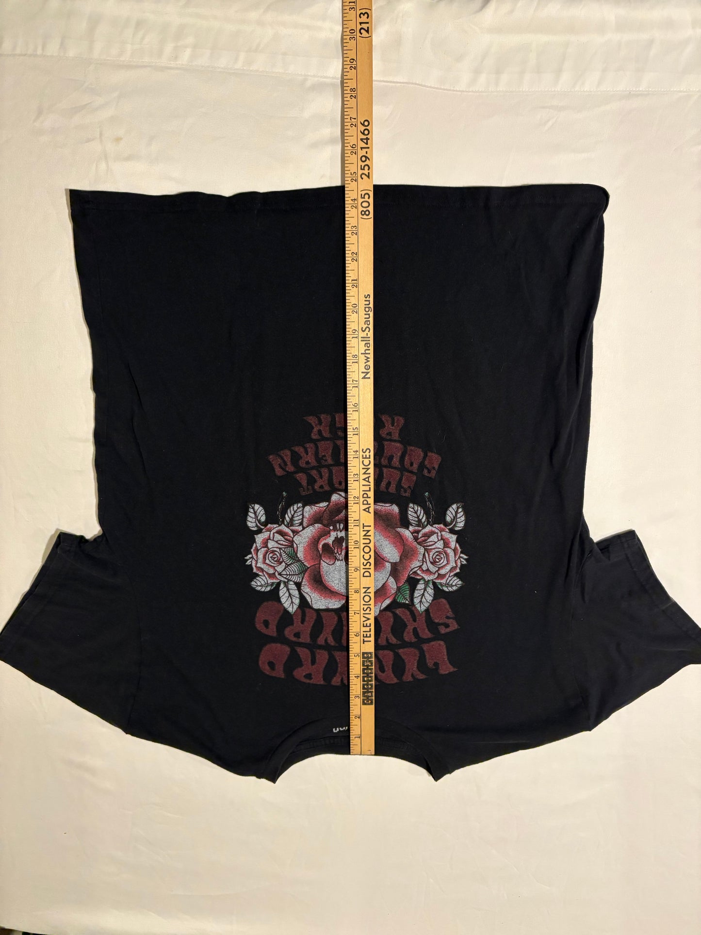 Lynyrd Skynyrd T-Shirt L Support Southern Rock Rose Graphic Tee 2022 Black