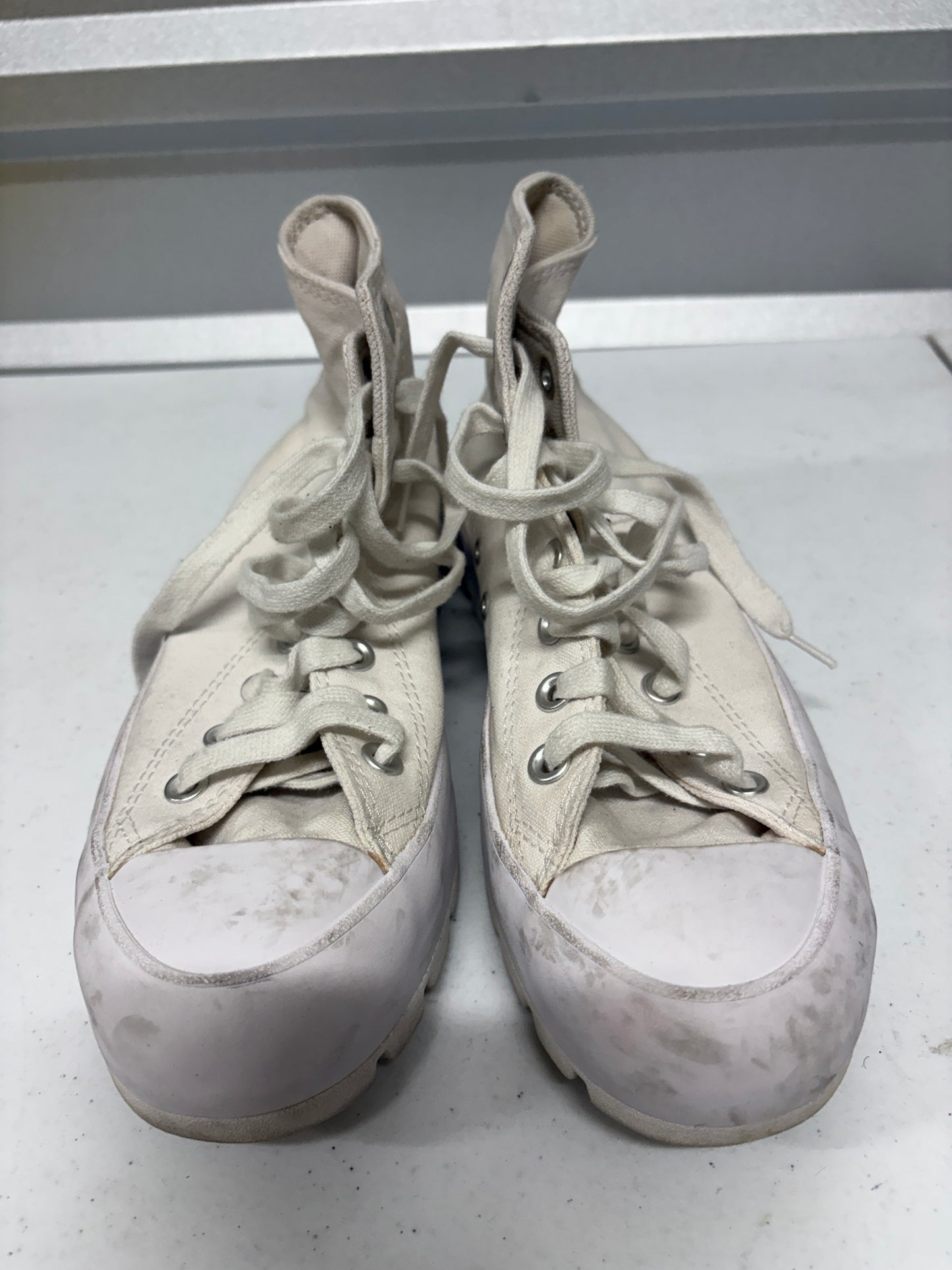 Converse Run Star Hike Platform High Top Sneakers Womens 9 White Chunky