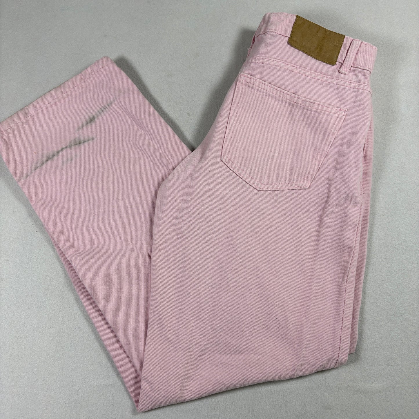 Cotton On Womens Jeans 4 Pink Y2K High Rise Straight Denim Grunge 90s Vintage