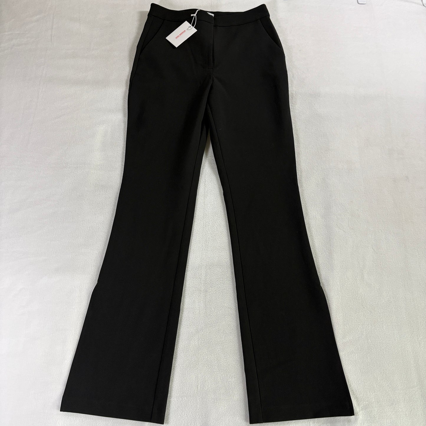 Flare Dress Pants Black Side Slit Stretch Good American Tag 4/27 Fits Like 28X32