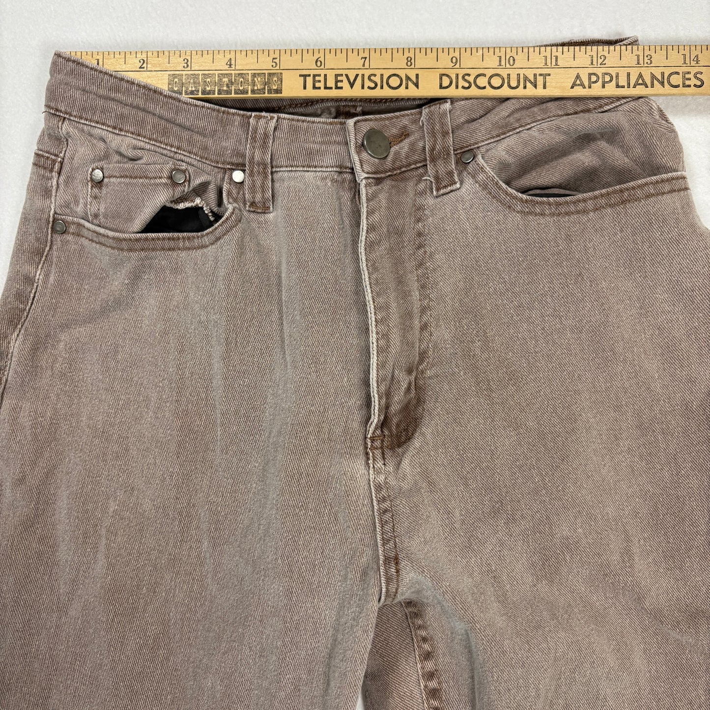 Tinseltown Womens Brown Baggy Jeans Size 5 Y2K 90s Grunge Straight Denim