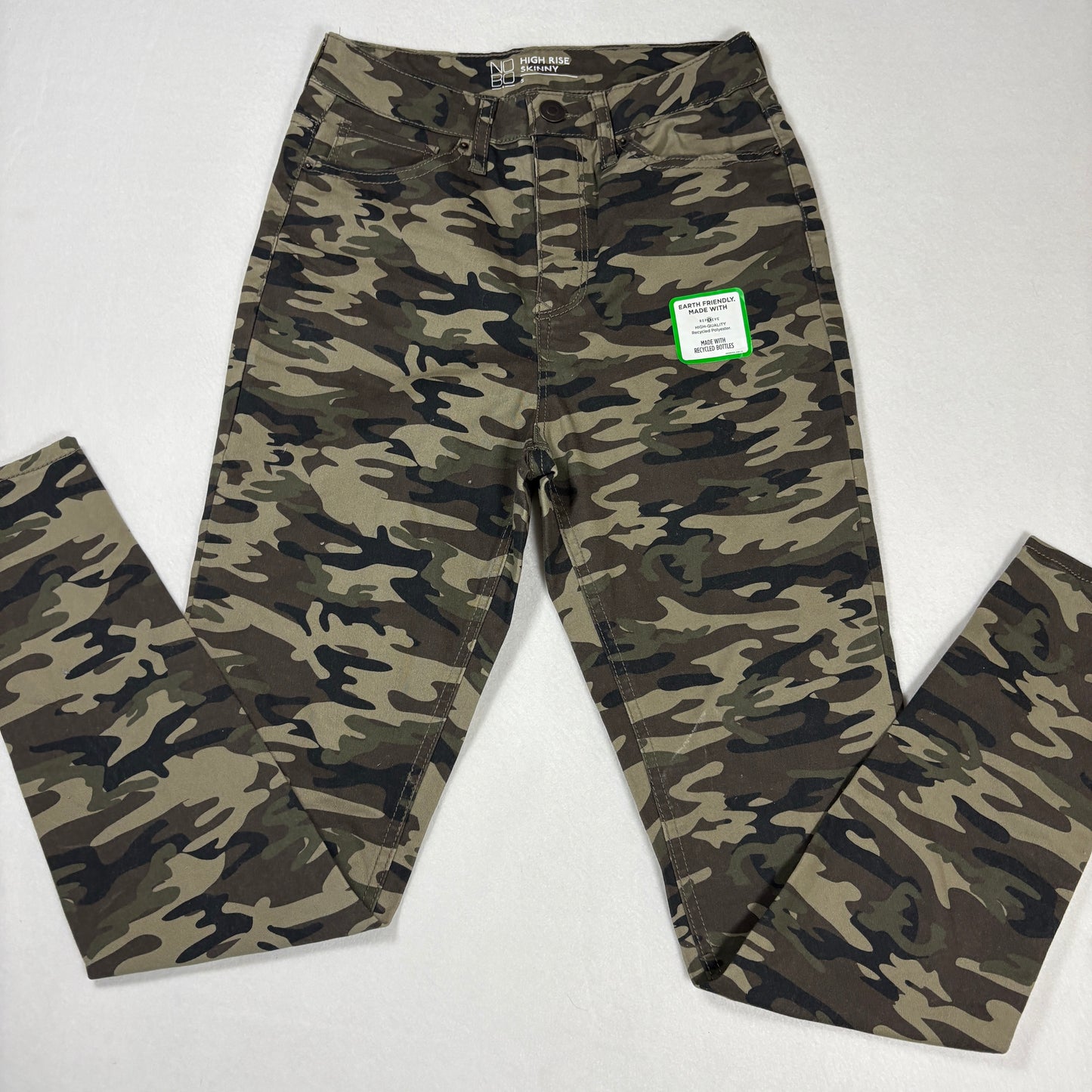 No Boundaries Womens Camo High Rise Skinny Jeans Size 5 NWT Y2K Grunge Stretch