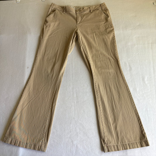Arizona Womens 15 Long Khaki Bootcut Jeans Vintage Y2K Low Rise Stretch Denim