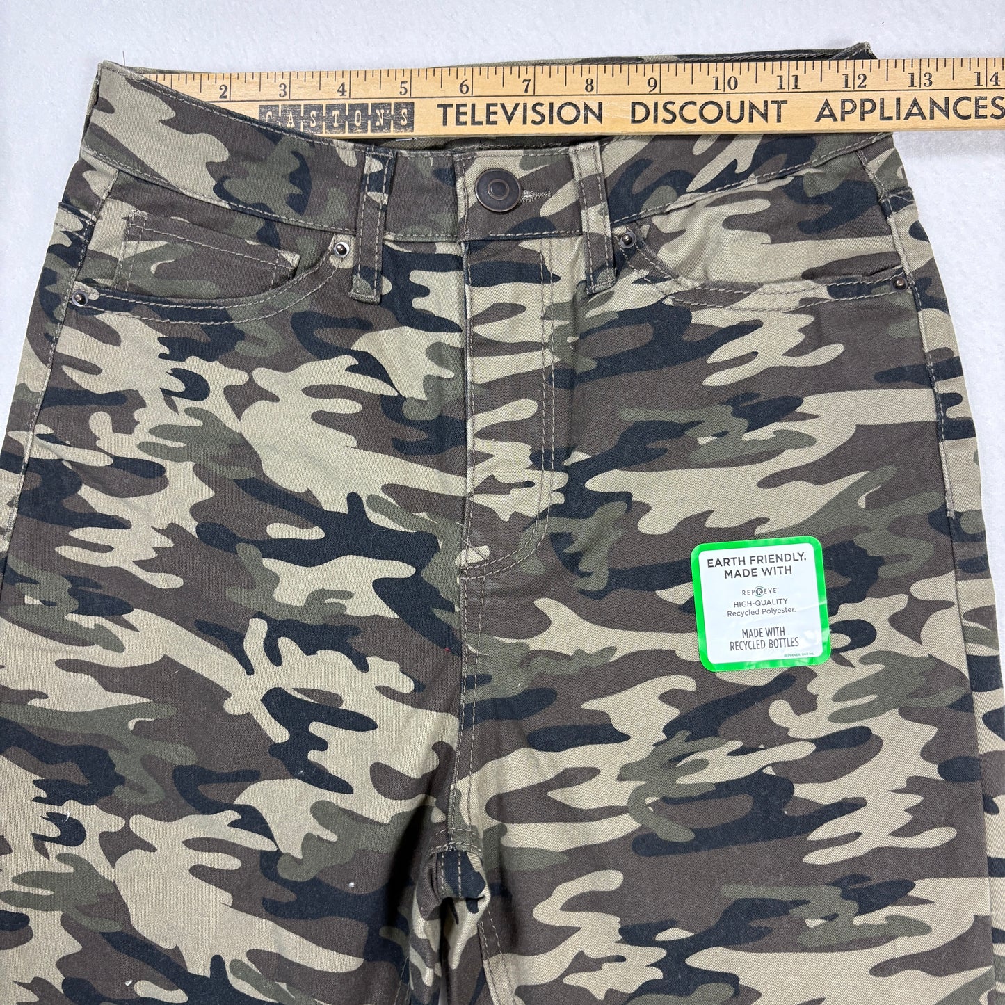 No Boundaries Womens Camo High Rise Skinny Jeans Size 5 NWT Y2K Grunge Stretch