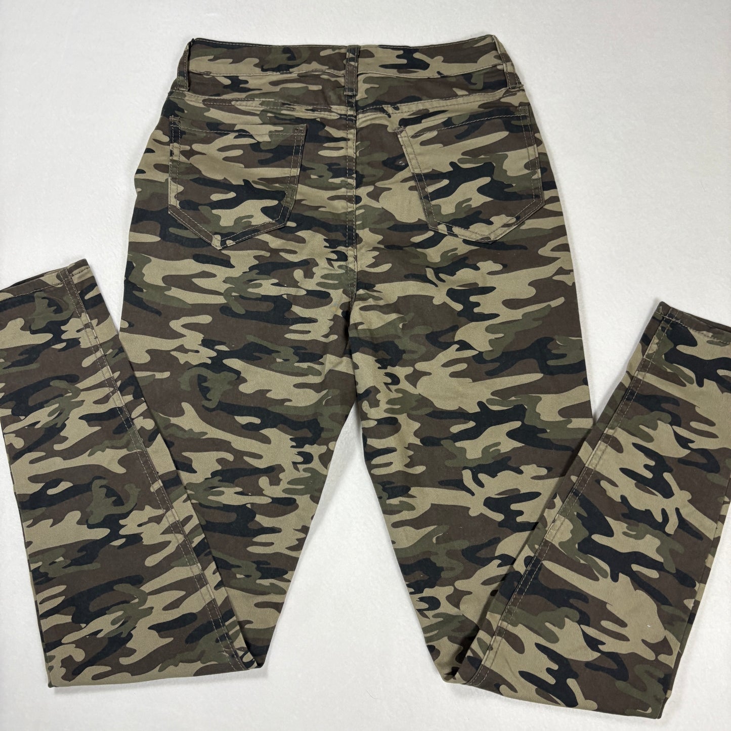 No Boundaries Womens Camo High Rise Skinny Jeans Size 5 NWT Y2K Grunge Stretch