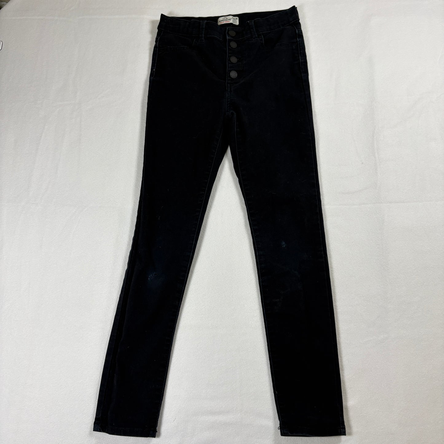 Jordache Super Skinny Jeans Girls 14 Slim Black High Rise Stretch Retro Y2K