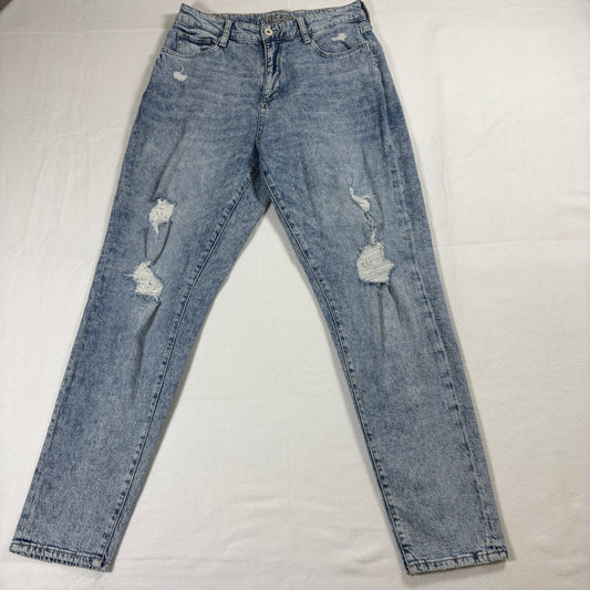Arizona Jean Co Jeans Womens 7 Acid Wash Distressed Skinny Y2K Grunge Retro Fit