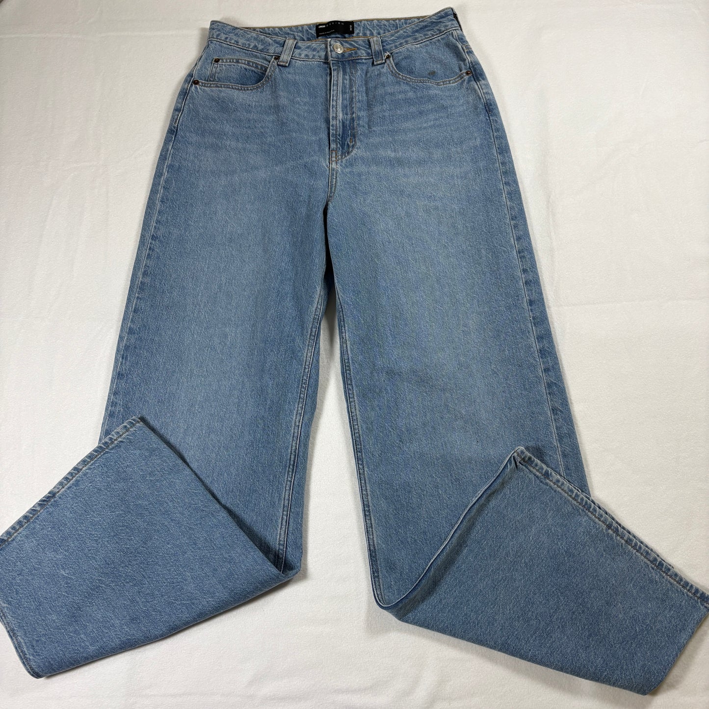 ASOS Design Baggy Jeans Mens 28x32 Light Wash Wide Leg Y2K Skate Grunge Denim