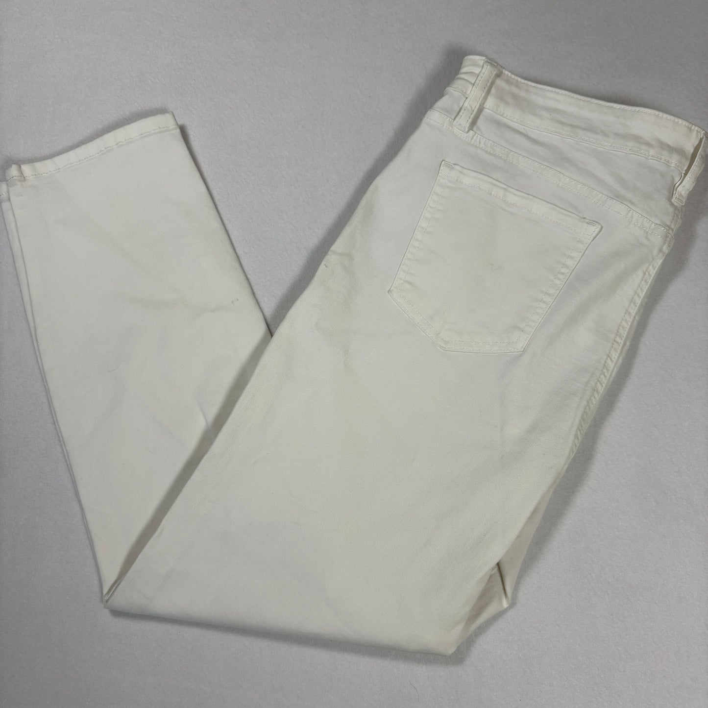 Buffalo David Bitton Womens White Jeans 14 Mid Rise Stretch Ankle Y2K Plus Size