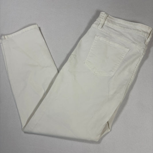 Buffalo David Bitton Womens White Jeans 14 Mid Rise Stretch Ankle Y2K Plus Size