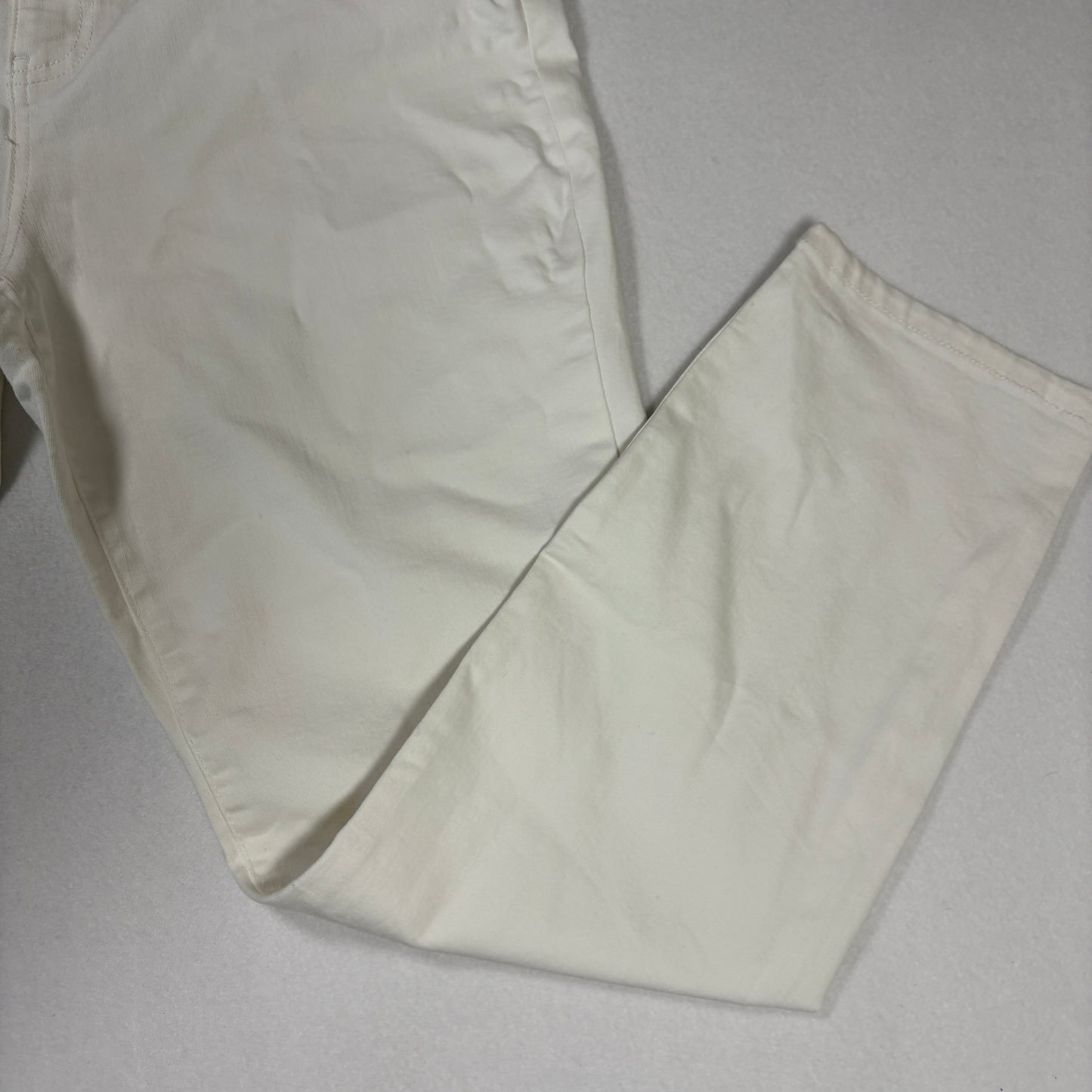 Buffalo David Bitton Womens White Jeans 14 Mid Rise Stretch Ankle Y2K Plus Size