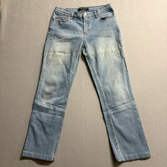 Y2K Light Wash Stretch Jeans Bootcut Low Rise Womens 6 Fits Like 30x28