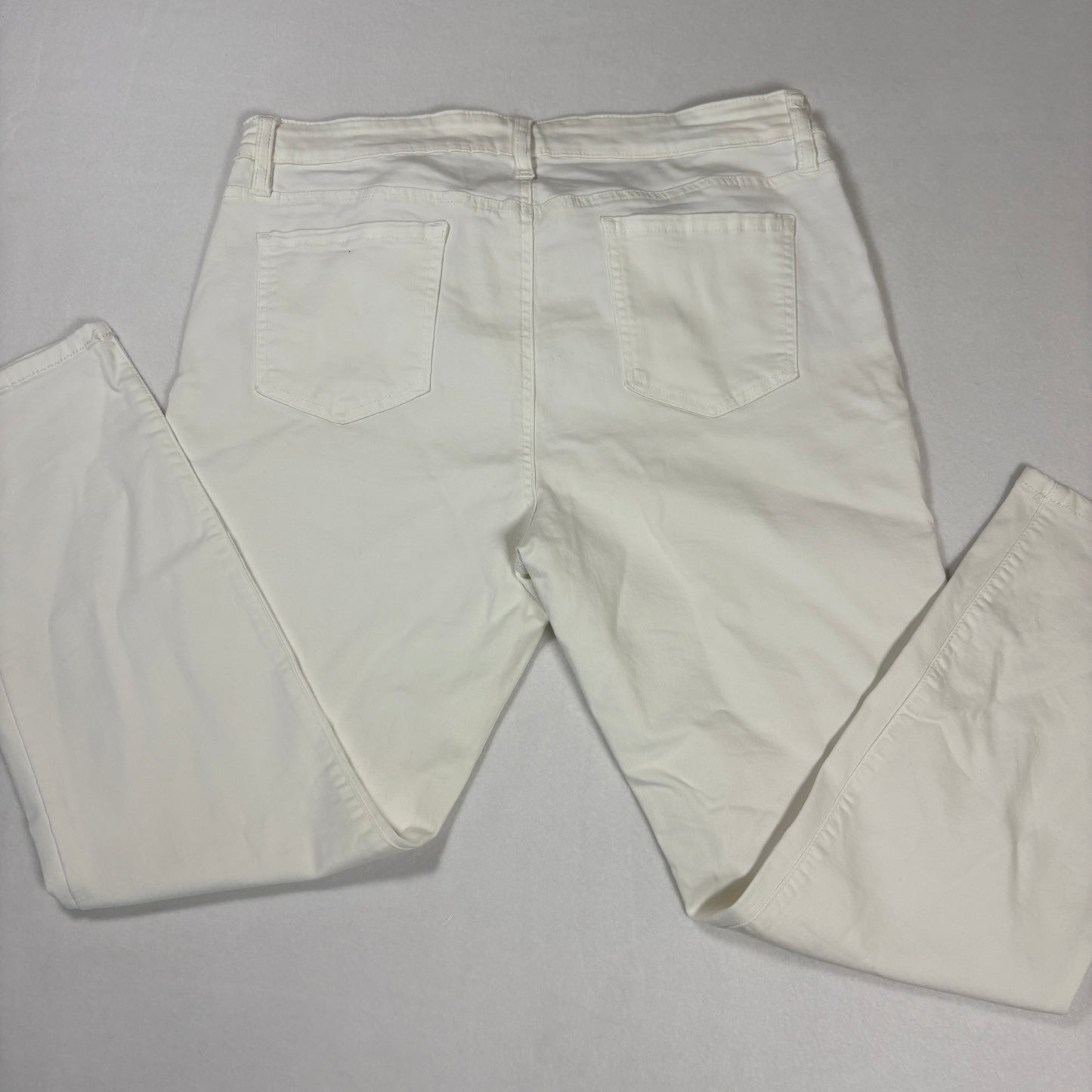 Buffalo David Bitton Womens White Jeans 14 Mid Rise Stretch Ankle Y2K Plus Size