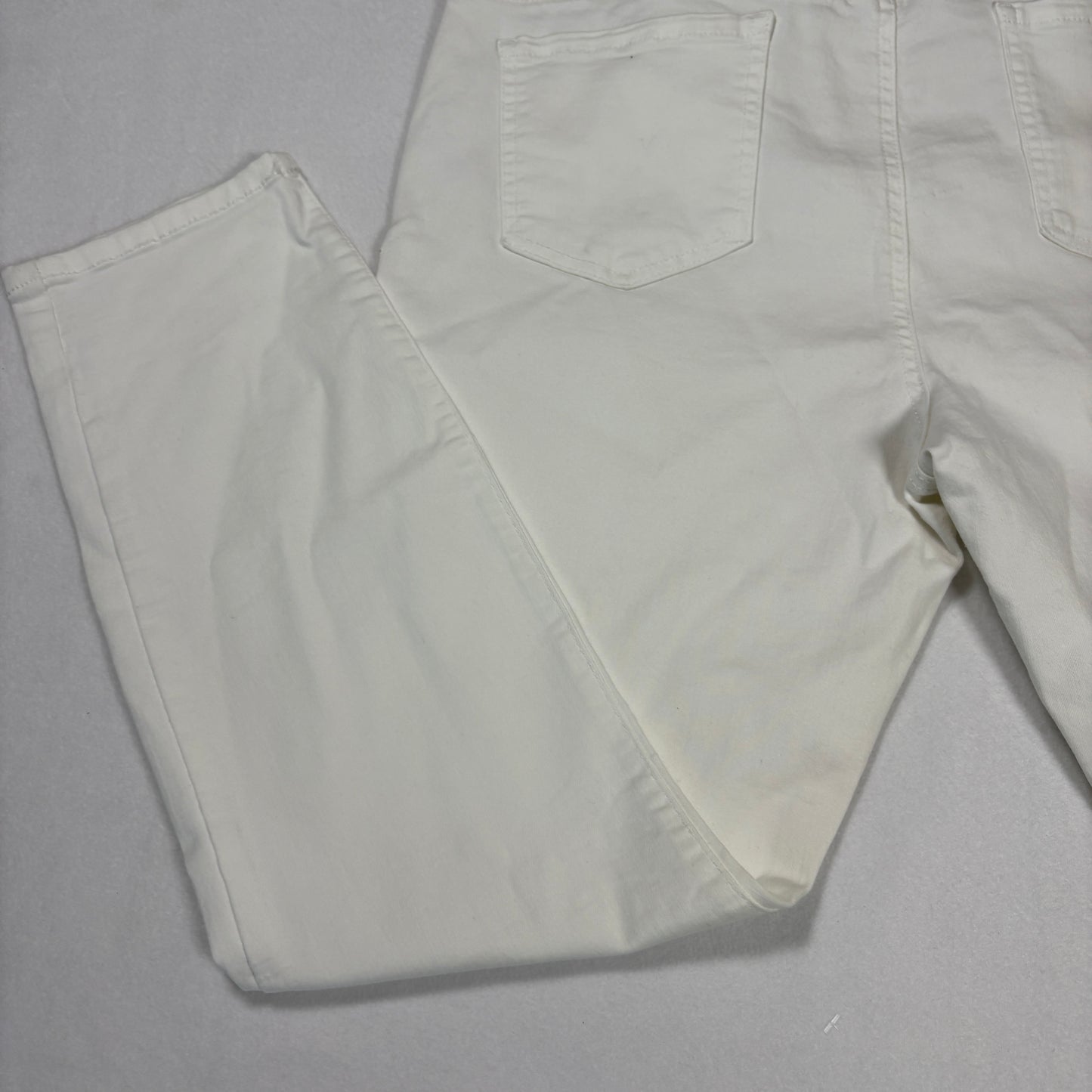 Buffalo David Bitton Womens White Jeans 14 Mid Rise Stretch Ankle Y2K Plus Size