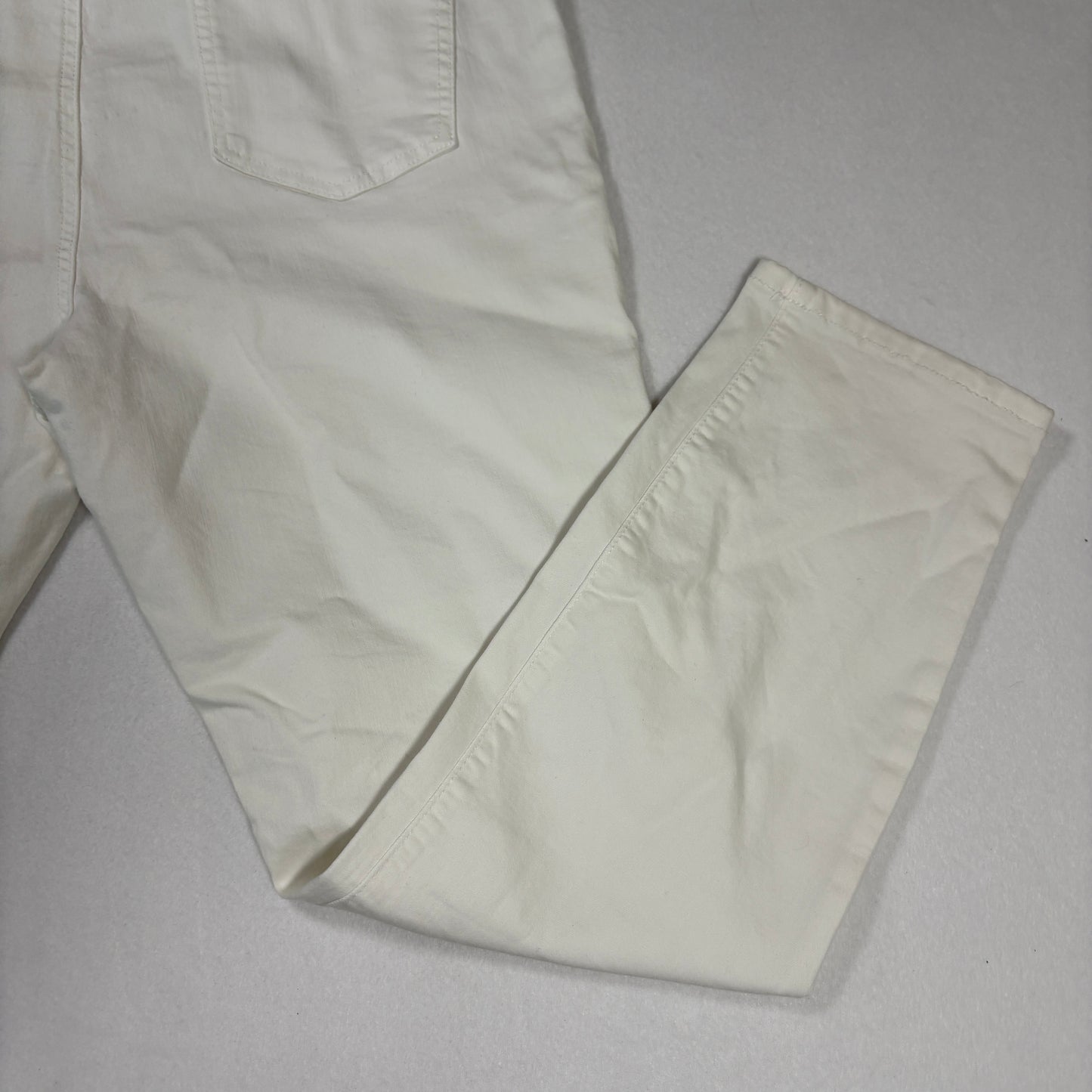 Buffalo David Bitton Womens White Jeans 14 Mid Rise Stretch Ankle Y2K Plus Size