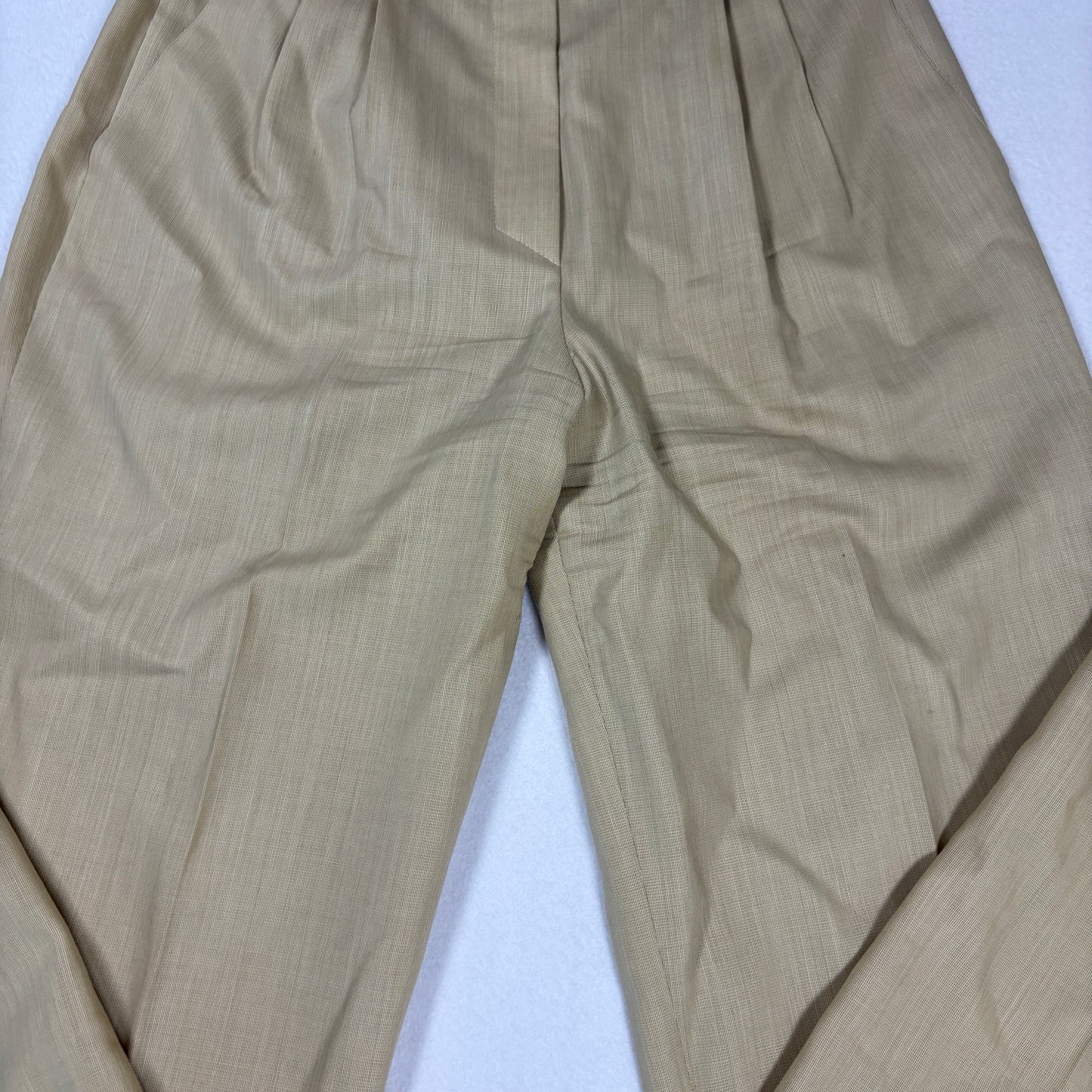 Zanella Womens Wool Pants Beige Made Italy Pleated Baggy Trousers Neiman Marcus