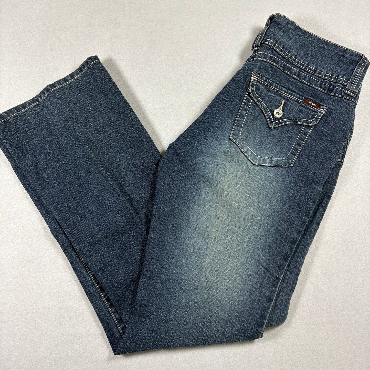 Angels Womens Jeans Size 10 Dark Wash Y2K 90s Bootcut Denim Low Rise Grunge