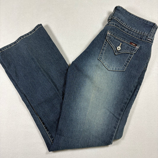 Angels Womens Jeans Size 10 Dark Wash Y2K 90s Bootcut Denim Low Rise Grunge