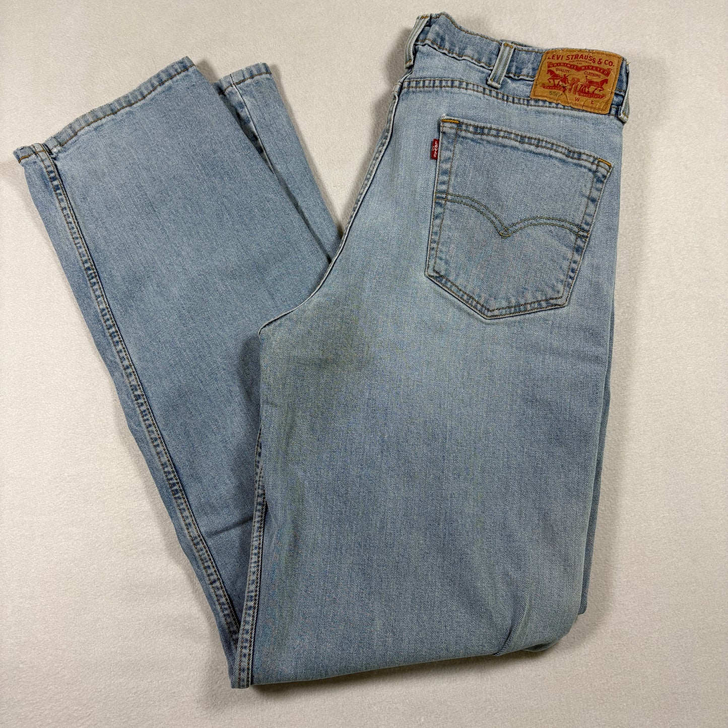 Levis Mens 550 Relaxed Jeans W38 L36 Light Wash Denim Y2K Baggy 90s Grunge