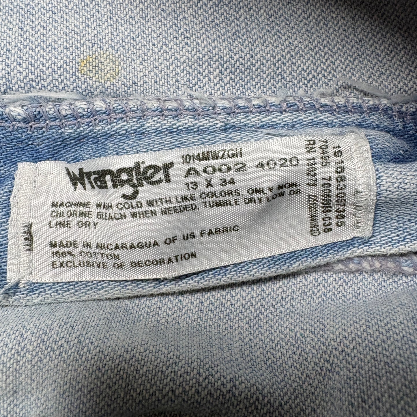 NWT Wrangler Mens Cowboy Cut 14MWZ Jeans 13X34 Light Wash Slim Fit Vintage