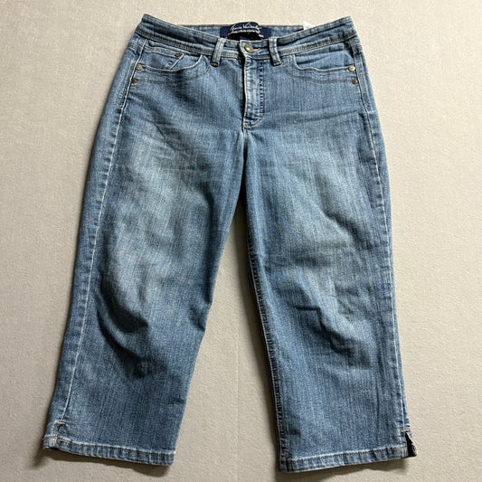 Gloria Vanderbilt Capri Jeans Womens 8 Blue Stretch Denim Cropped Casual 30x18