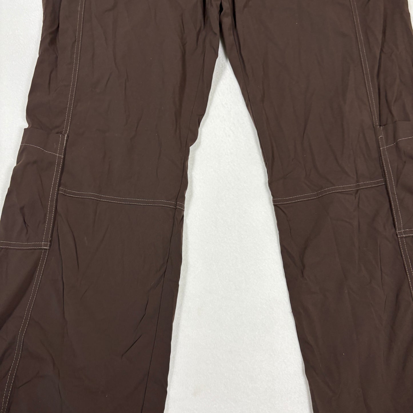 Lucy Womens Brown Cargo Pants XL Short Yoga Outdoor Hiking Drawstring Stretch