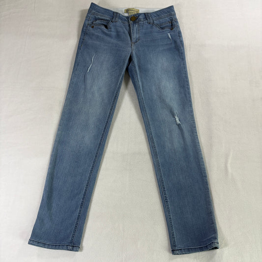 High Rise Skinny Distressed Jeans Democracy Tag 6 Fits Like 30X30 Blue Stretch