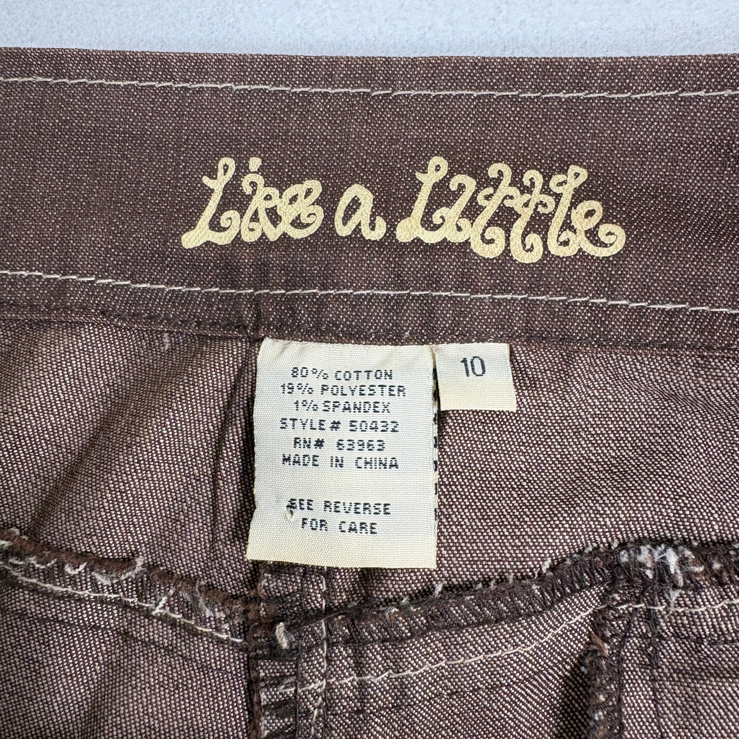 Like A Little Womens Brown Pants Size 10 Bootcut Y2K Retro Stretch Trouser