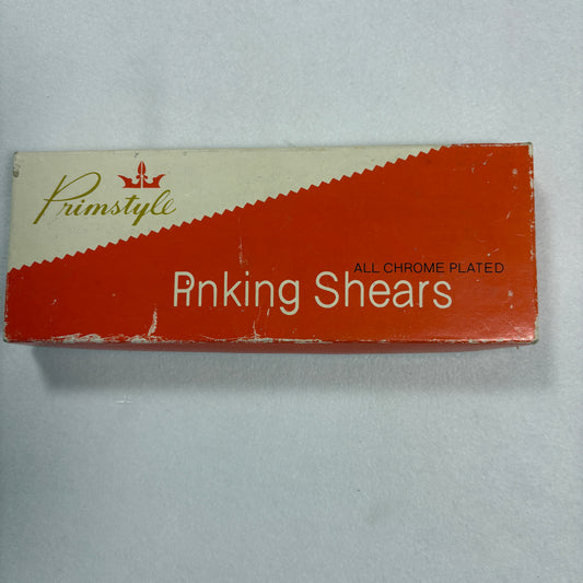 Primstyle Vintage 9” Pinking Shears Chrome Plated Japan Sewing Scissors Woolworth