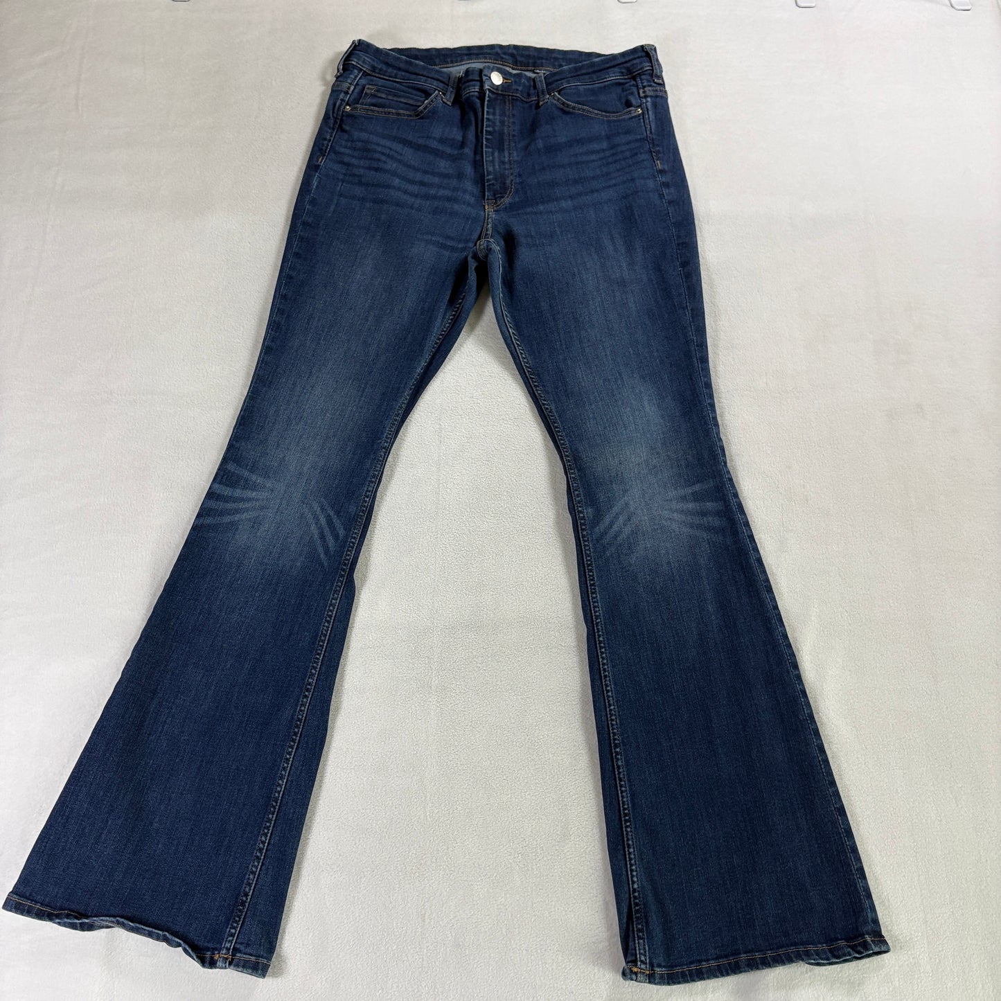Bootcut Flare Stretch Jeans Medium Wash Womens Tag 12 Fits Like 32X30 Y2K