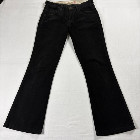 Levi’s 515 Boot Cut Pants Womens 28x29 Black Corduroy Y2K Retro Flare Stitch