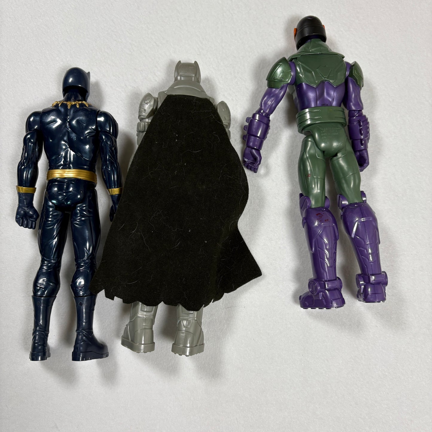 Lot of 3 Action Figures 12” Black Panther Batman Armored DC Comics Marvel Toy
